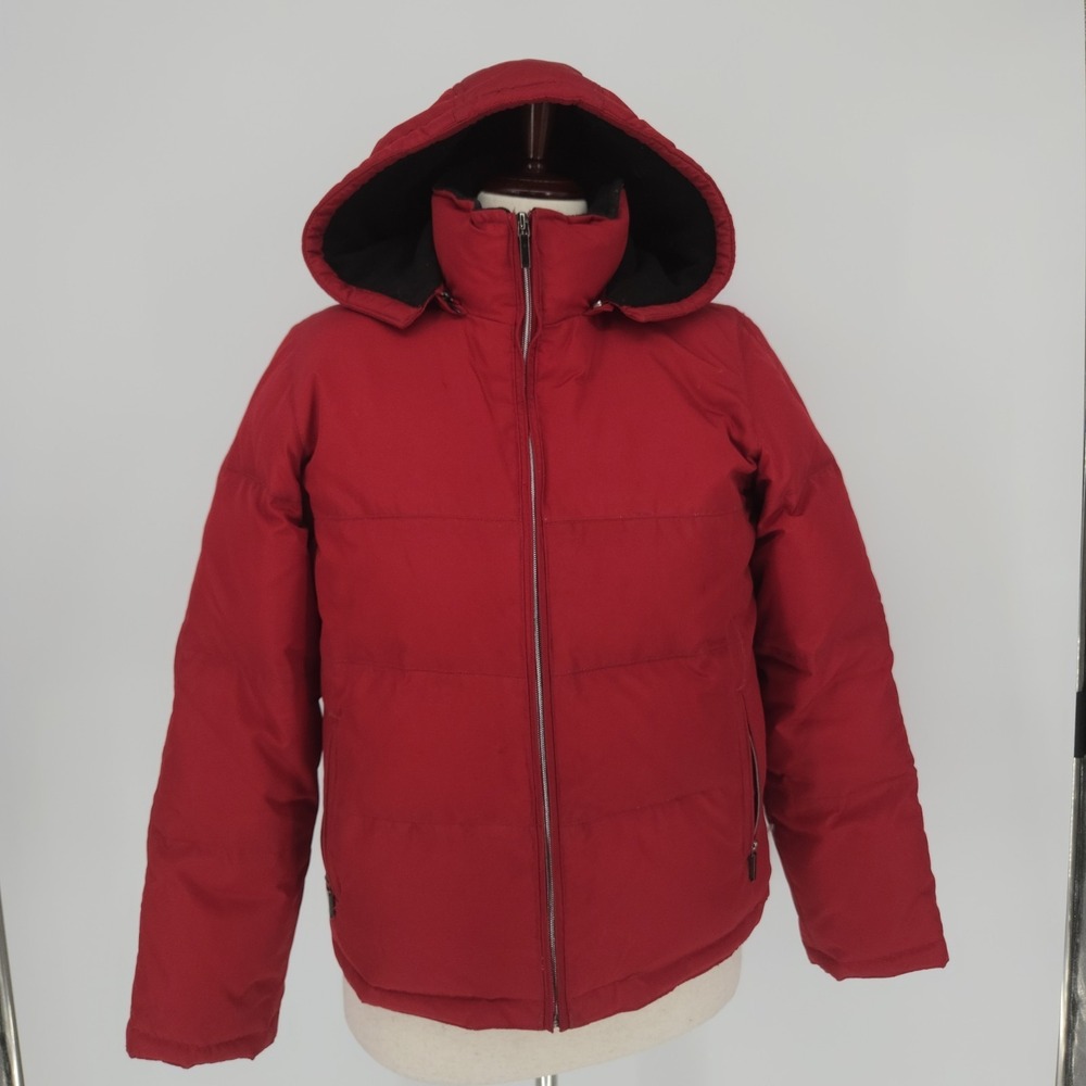 Colebrook Down Puffer Jacket Hooded Red Winter Coat Womens Insulated Medium Gorp